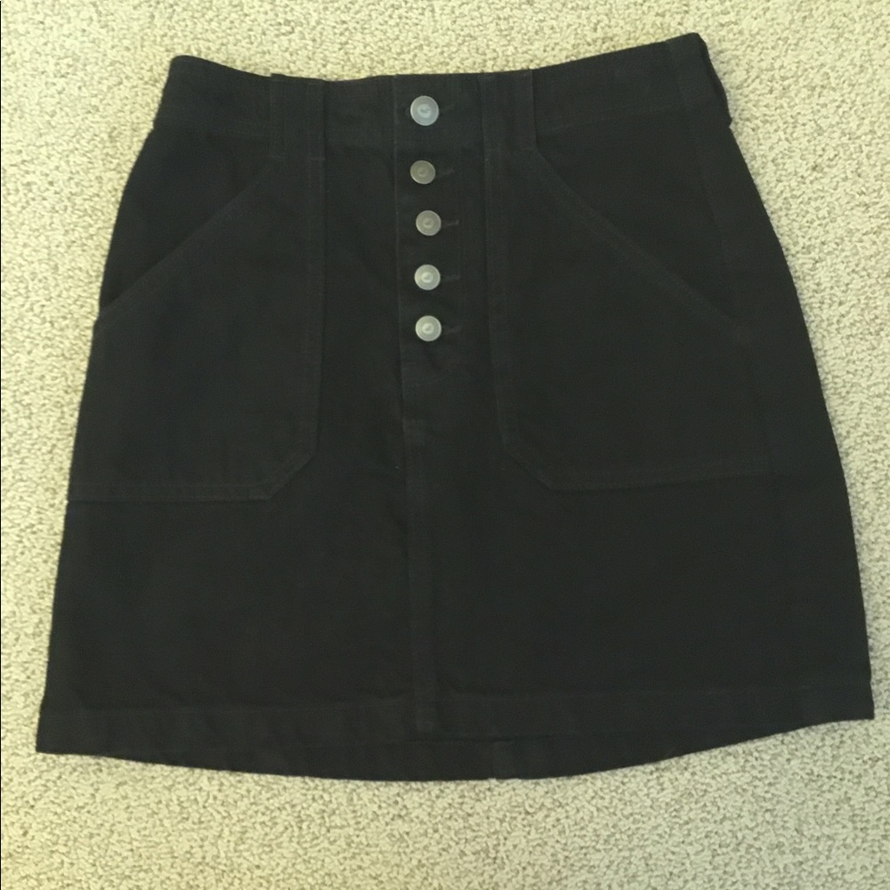 HOLLISTER Black Denim Skirt